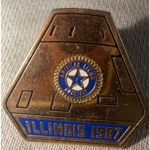 VTG‎ American Legion Auxiliary Illinois 1987 Lapel Pin Space Shuttle Clutch